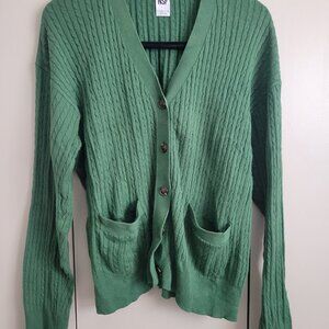 NSF Remer Cotton Cable Knit Cardigan Women's Medium